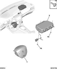 98037729ZD-Coversteering wheel w/air bag