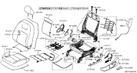 873705RF2A-Skin link-front seat cushion, lh