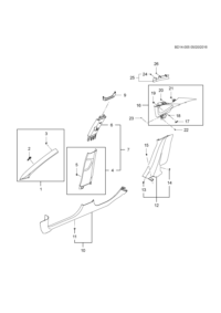 26237184-Garnish, windshield (1st design see 26207325) (for use after 20170731) (including 2-3)