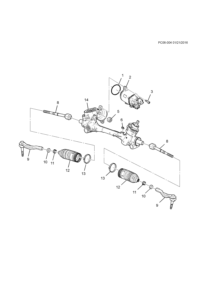 84380053-Gear, power twin pinion rear pinion steering (for service) (excluding all-wheel drive) (incl. 1,2, 3