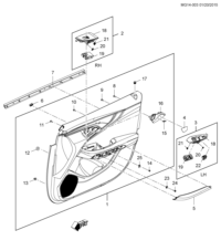 26685421-Garnish, r. fr. side door (lwr r) (incl. 8-17,25)