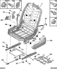 890586-Knob, reclining