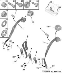 8974SR-Belt assy-buckle