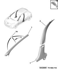 9016QK-Garnish, center pillar