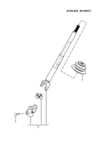 23913649-Shaft assy, steering propeller