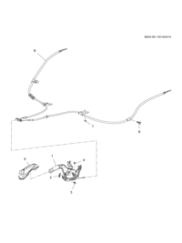 13427703-Lever, parking brake