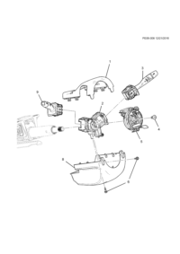 23368040-Lid, instrument panel steering column, upper