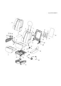 26243701-Headrest assy-front seat