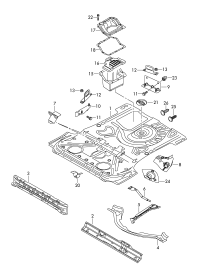 1K6803133-Crossmember, for spare wheel run