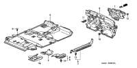 84261S9AH01ZA-Garnish, floor pad, rear lh