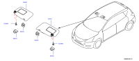 964014DW1A-SUNVISOR ASSY