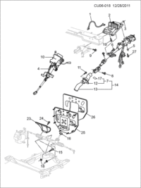 5475012-Cable, steering column set