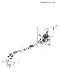 24102122-Manual transmission control (with shift mode) (punch rivet) (2nd design see 24104078) (including 2,8