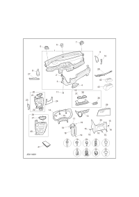 C00211457-Outlet assy, instrument panel center, lh