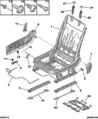 16077905BK-Knob, reclining