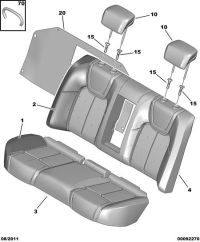 96749918ZD-Garnish, rr. seat back
