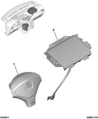 96748278BL-Coversteering wheel w/air bag