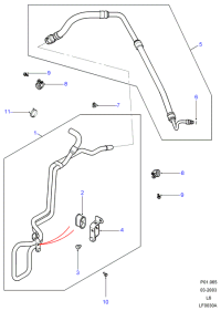 QEU000060-Bracket assembly-support power assisted steering pipes