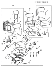 93731338-Cap, rr seat reclining