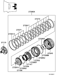 MD758251-HUB,A/T O/D CLUTCH