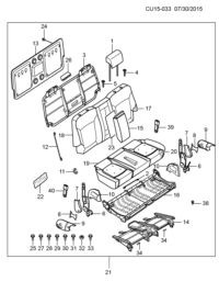 93731397-Headrest assy-3rd seat