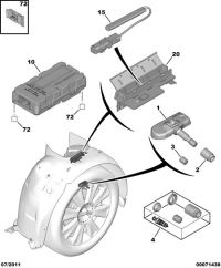 5430T3-Nut, tpms nut