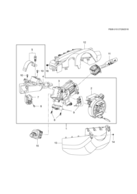 39040943-Lid, in. steering column upper (w/o passive entry) (incl. 16)