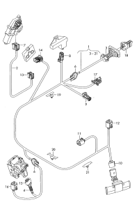 L4F0971687C-Harness for power window glass regulator