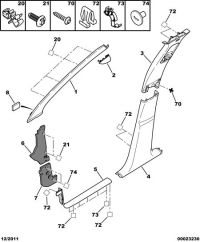 8329EE-Garnish assy-window pillar