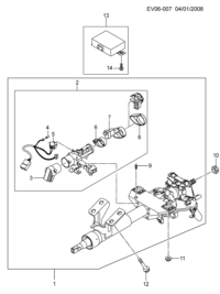 96435455-Column, steering (incl 2-9)