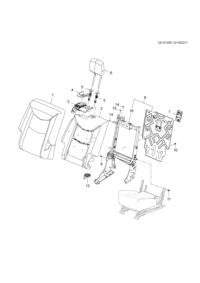 84087235-Bezel assy-rr seat back latch release