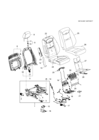 13516307-Frame assy, fr seat