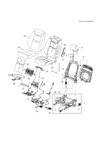 13516306-Frame assy, fr seat