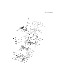 23400605-Cap, rr seat rail (in) (ink black)
