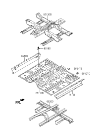 65200A1000-Member assy-ctr flr member