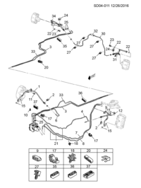 15933095-Hose, frt brk (w/c c)