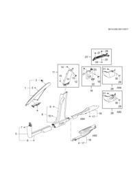 26214981-Garnish assy-windshield (incl. 2,3)