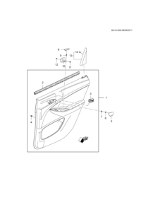 26232035-Pull assy-rr dr armrest