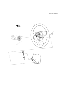 42650525-Steering wheel air bag (1st design see 42691540) (with ABX5 connector)