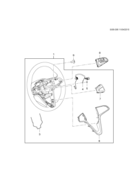 90927669-Garnish, steering wheel spoke lid