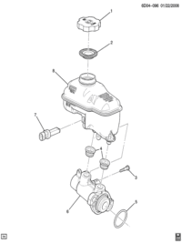22797527-Brake master cylinder (see 04.000 group brake master cylinder for details) (AC-DELCO #174-12