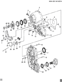 84154807-Transfer case (w/gear) (code A2, BK) (incl. 1-41)