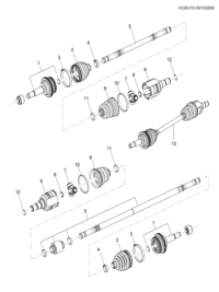 94564026-Kit, front wheel drive shaft 3way joint repair (incl. 6-12)