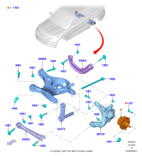 LB5Z5B759B-Knuckle & bush assy