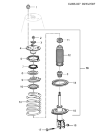 22181788-Damper, fr. suspension strut