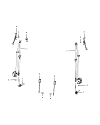 60933727-BELT AND RETRACTOR FRONT SEAT INCLUDES PRETENSIONER AND MOUNTING BOLTS