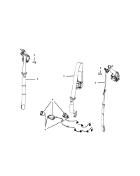 60943596-BELT AND RETRACTOR 2ND ROW SEAT INCLUDES MOUNTING BOLTS