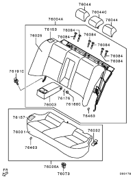 MN121068-STOPPER,RR SEAT