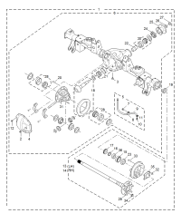 10166646-Axle sub-assy, rear