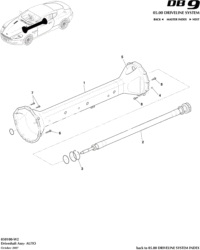 8D334500BA-TORQUE TUBE & PROPSH AFT ASY AUTO/TT